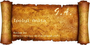 Ipolyi Anita névjegykártya