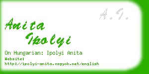 anita ipolyi business card